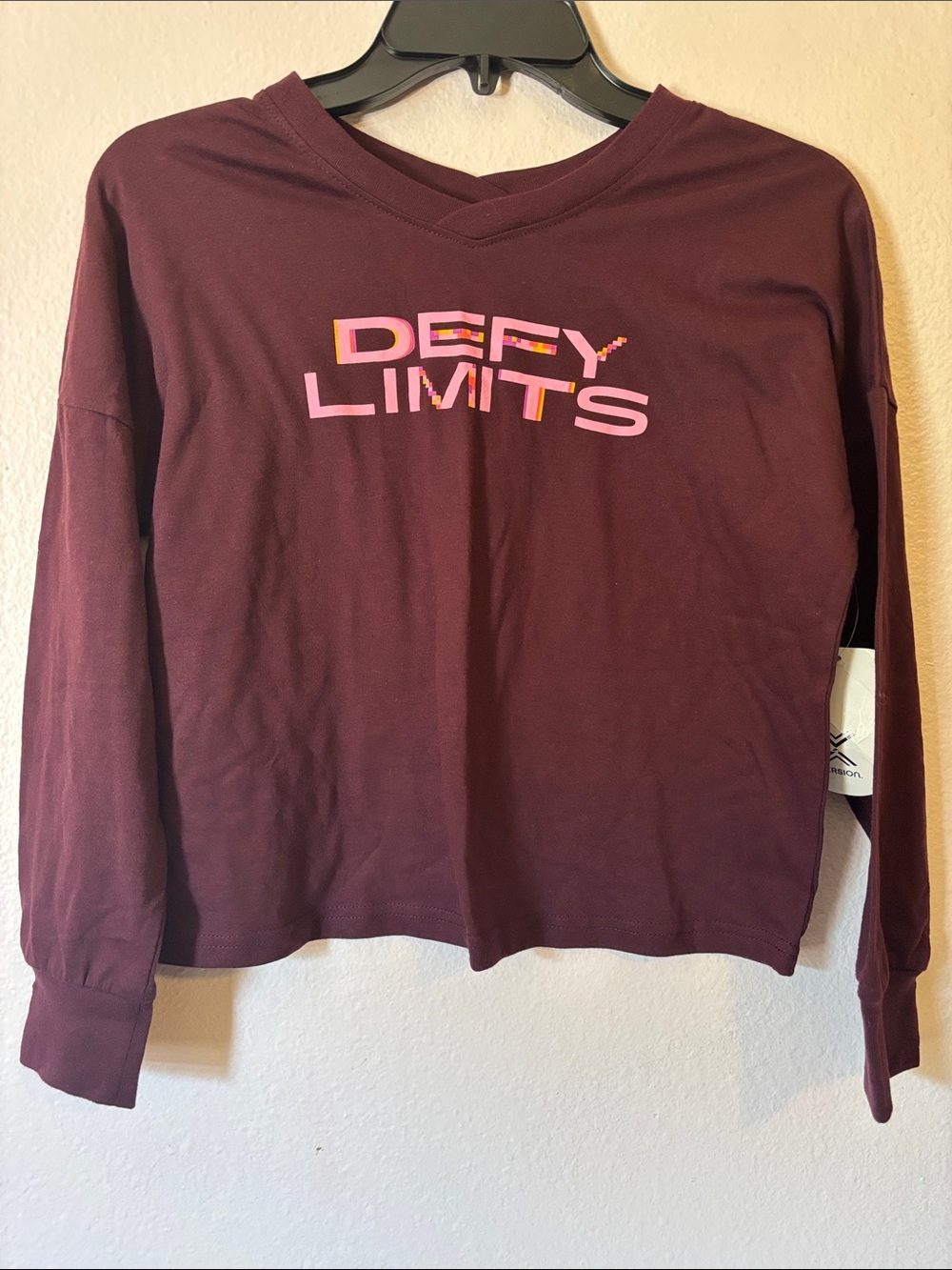 Xersion Boys Quick-Dri Maroon Longsleeve Shirt Size 10-12 NWT